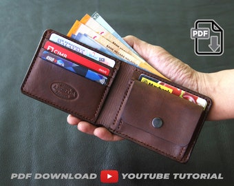 Coin Pocket Bifold Wallet - PDF Pattern with tutorial video || A4 size