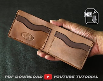 4 Pockets Bifold Wallet - PDF Pattern with tutorial video || PDF A4 & Letter size