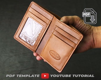 Portafoglio verticale con tasca a finestra - Modello PDF con tutorial // PDF formato lettera