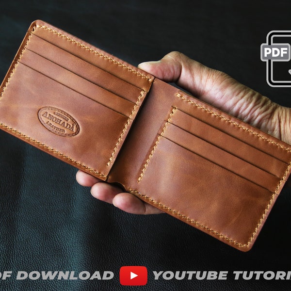 8 Pockets Bifold Wallet - PDF Pattern with tutorial video || PDF Letter size