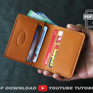 Minimalist Bifold Wallet, PDF pattern with tutorial video - Letter & A4 size