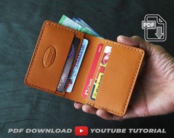 Minimalist Bifold Wallet, PDF pattern with tutorial video - Letter & A4 size