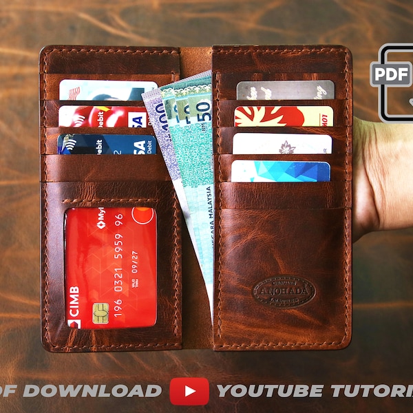 Semi Long Wallet || PDF pattern with tutorial video, A4 size