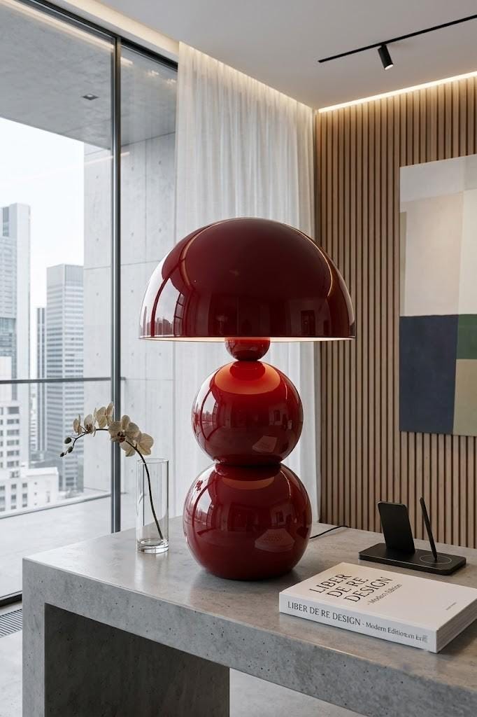 Lampe de table champignon en métal moderne — Beyit