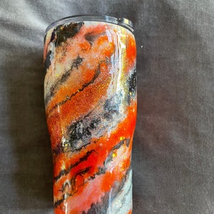 Orange and Black Color Swirl