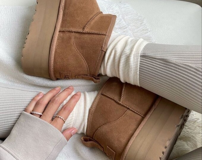 Platform Ugg Boot Dupes, Bella Hadid Inspired, Winter Fashion, Winter