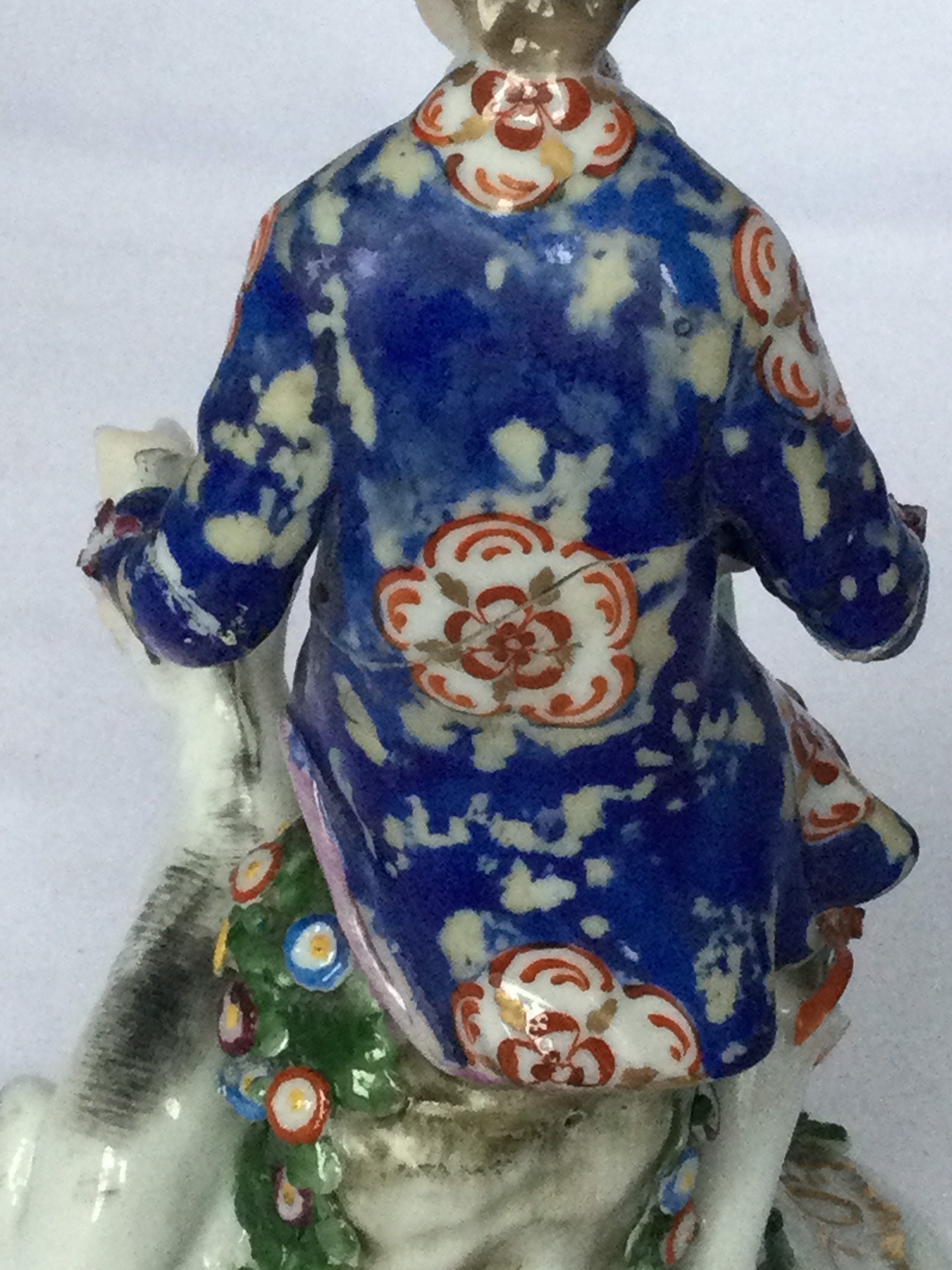 Antique Porcelain Figurine Dandy and Dog Gold Anchor Mark Etsy UK