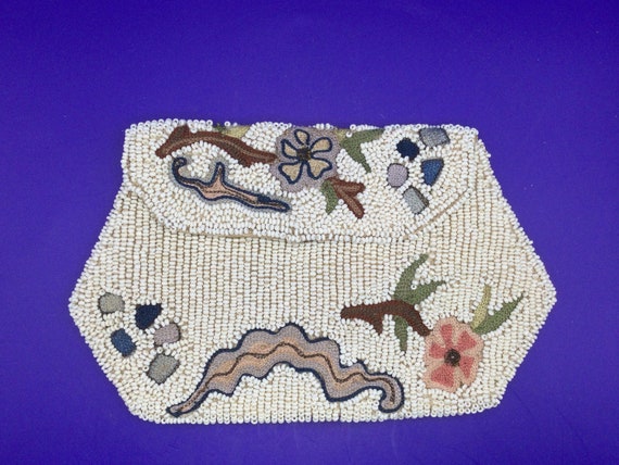 1920/30s Beadwork Bag , Art Deco Handbag, Antique… - image 1