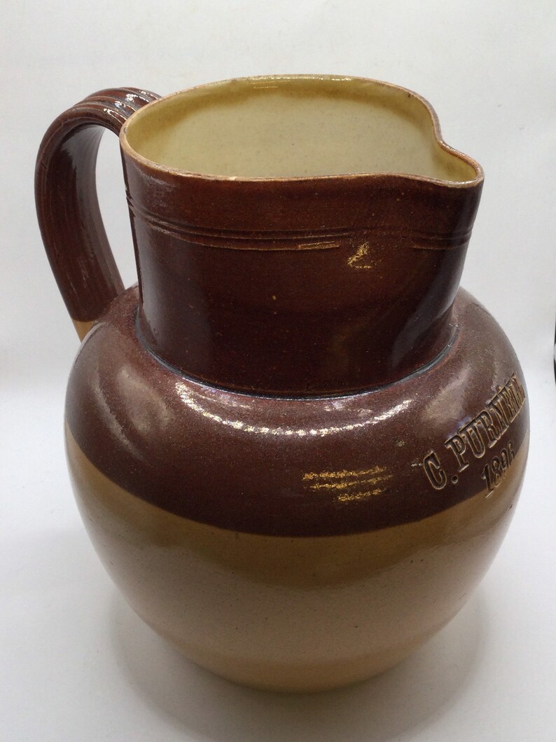 Antique Stoneware Pub Jug/pitcher 1896 antique Jugs Pub Etsy