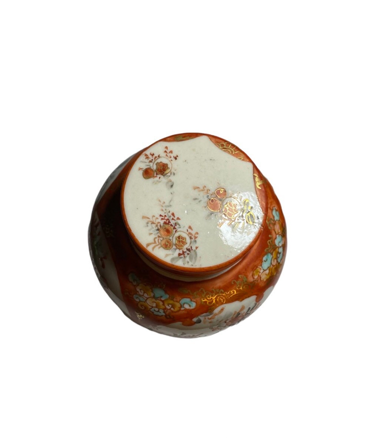 Antique Japanese Kutani Ginger Jar 19th Century Hand Painted Etsy