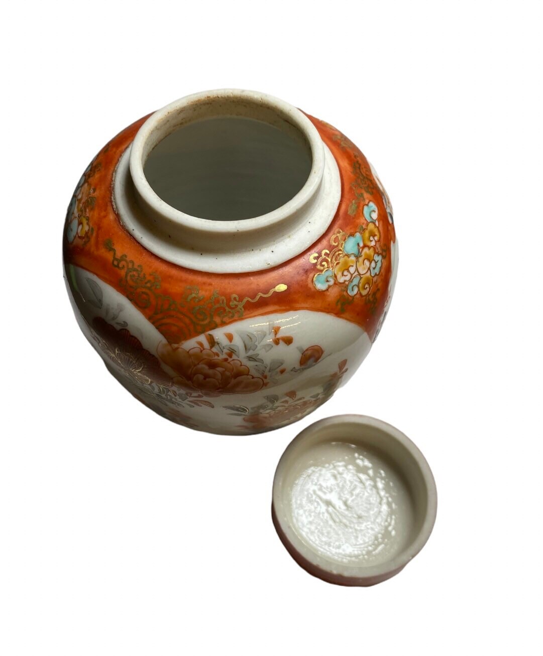 Antique Japanese Kutani Ginger Jar 19th Century Hand Painted Etsy