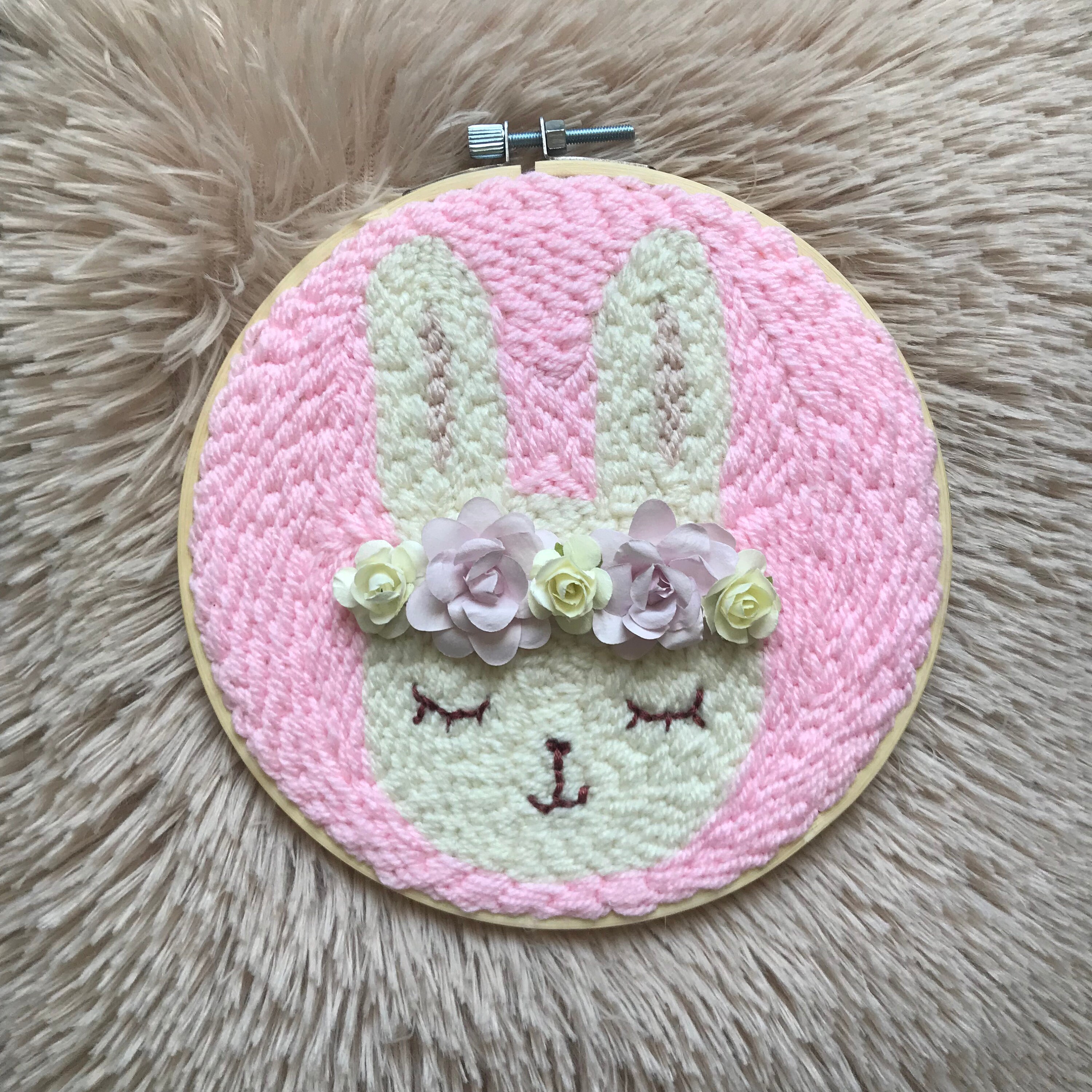 Déco Lapin Bohème Punch Needle