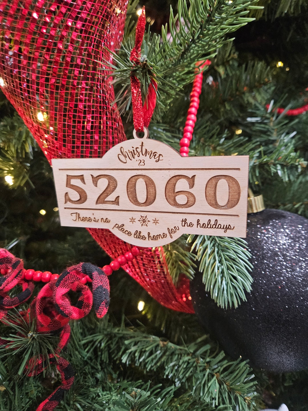 2023 Zip Code Ornament Personalized Ornament Holiday Ornament First