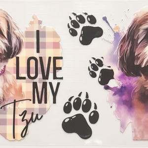 I Love My Shih Tzu - UVDTF 16oz Wrap