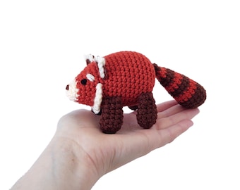 PATTERN - Lian the Lil Red Panda, Mini Crochet Stuffed Toy (Amigurumi PDF Tutorial)