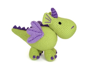 PATTERN - Petrie the Dragon, Crochet Toy Pattern (Amigurumi PDF Tutorial)