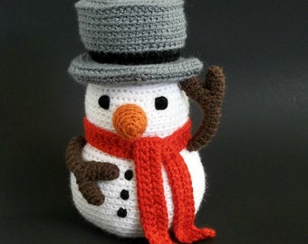 PATTERN - Kelvin the Snowman, Crochet Toy Pattern (Amigurumi PDF Tutorial)