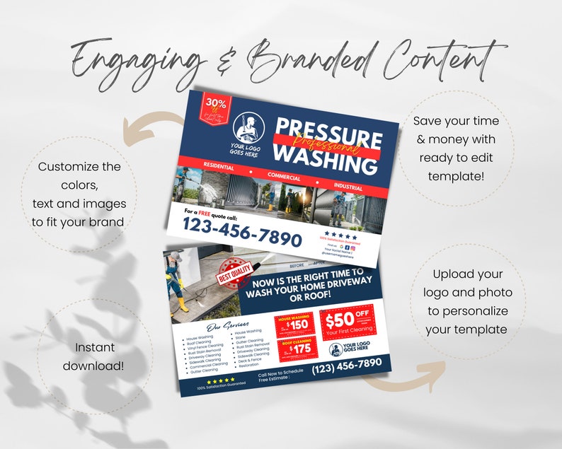 Pressure Washing Flyer Template, Power Washing Experts, Exterior