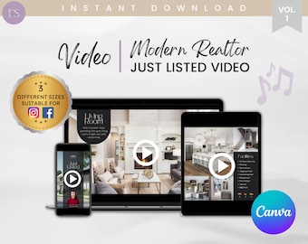 Realtor Video Template: Real Estate Instagram & Facebook Marketing (Canva)