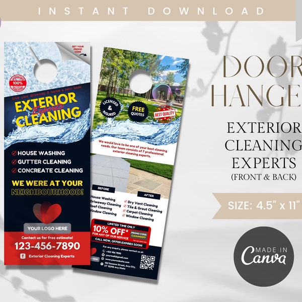 Trash Bin Cleaning Door Hanger Etsy