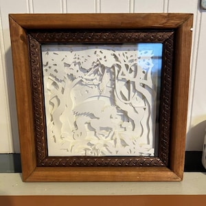 Lighted Unicorn Shadowbox