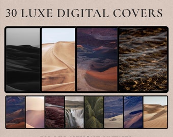 30 Boho Digital Covers for Goodnotes, Notability, Macbook, Minimalist Boho Aesthetic, Notebook Planner Journal Covers for Goodnotes Download