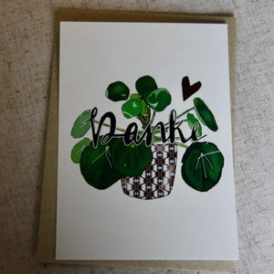 Postkarte "Danke" | A6 | Naturkarton|Hochformat| selbstdesignt & liebevoll bedruckt| Dankeschön| Danke sagen