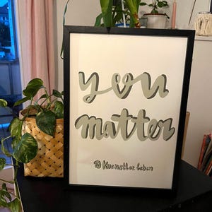 Poster| Mental Health matters| You matter| Lebenspruch| A3| Kunstdruckdruck| mentale Gesundheit| FSC-Papier| 170g