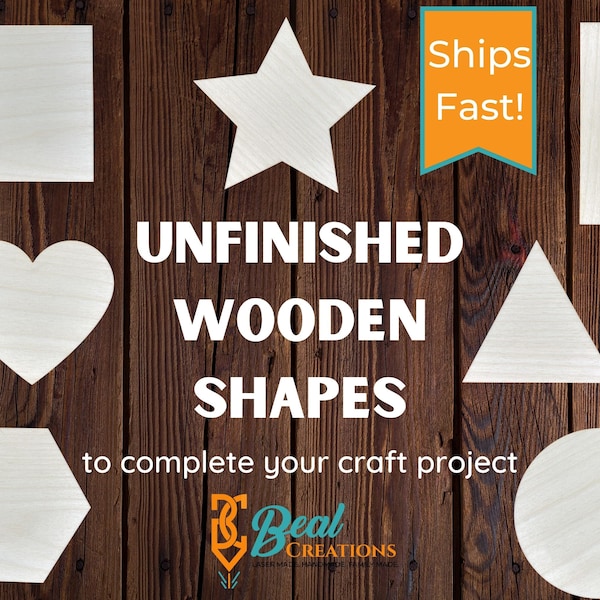 Unfinished Wood Blanks, Unfinished Wooden Shapes, Unfinshed Wooden Circles, Squares, and Basic Shapes