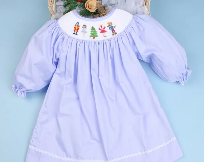 THE NUTCRACKER Handsmocked Girl's Dress Etsy