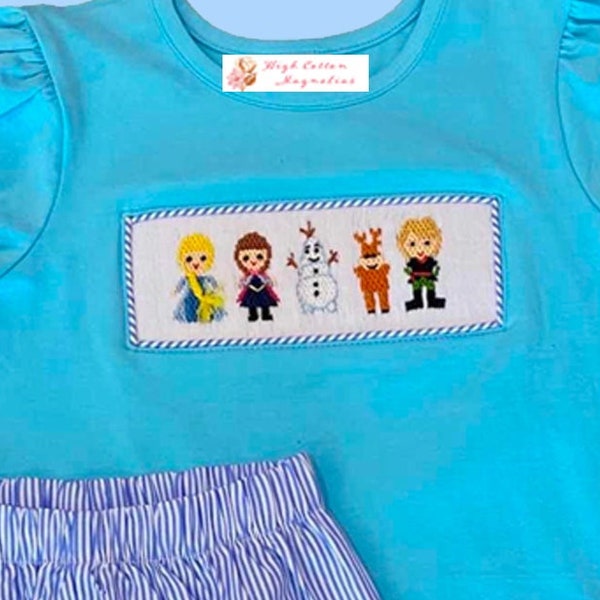 Frozen Hand-Smocked Ice Princess Disney-Inspired Outfit | Baby Girl's Outfit | Toddler Outfit