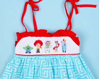 You've Got a Friend in Me TOY STORY Disney-Inspired Hand-Smocked Dress | Girls Disney Outfit | Toy Story Dress | Toy Story Birthday