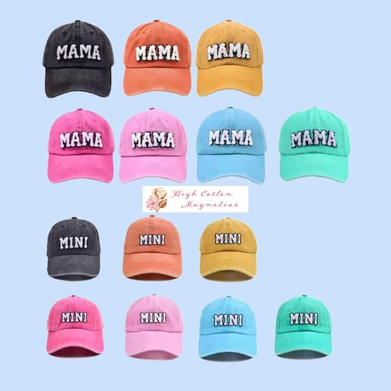 Chenille Patch Baseball Hat | Mama & Mini Matching Caps