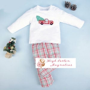 Restock - O CHRISTMAS TREE Hand-Embroidered Outfit | Boys Christmas Outfit | Santa Pictures | Smocked Christmas | 1st Christmas