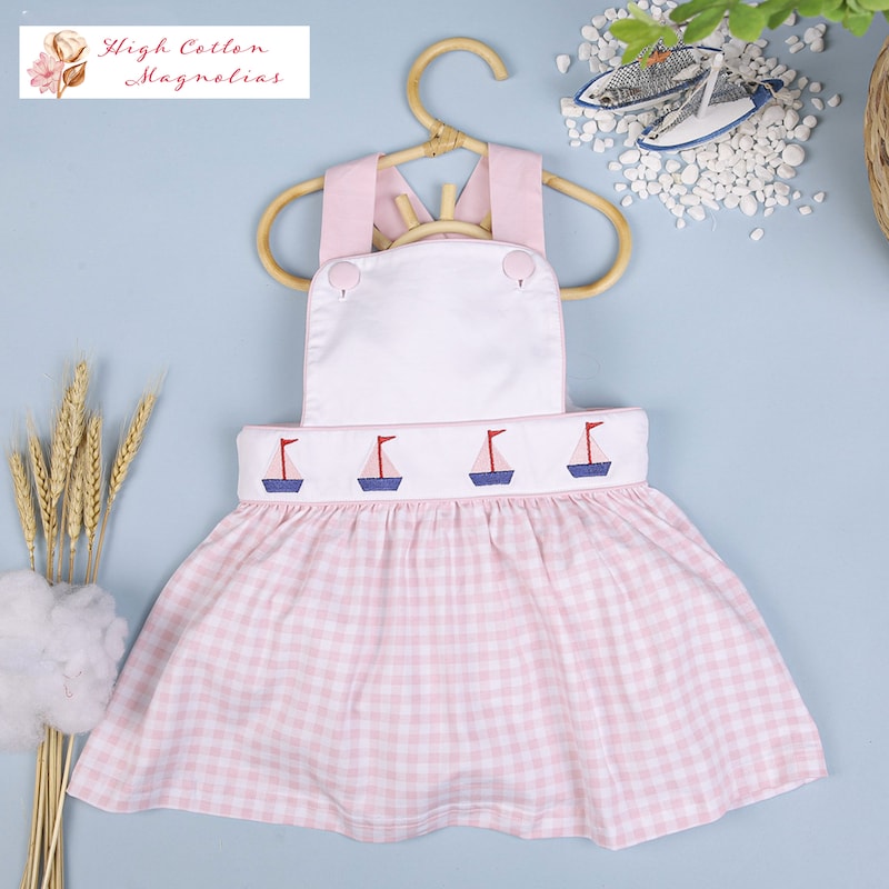 Baby Club Chic Sailing in Summer Printed Gown and Hat Set main image 1