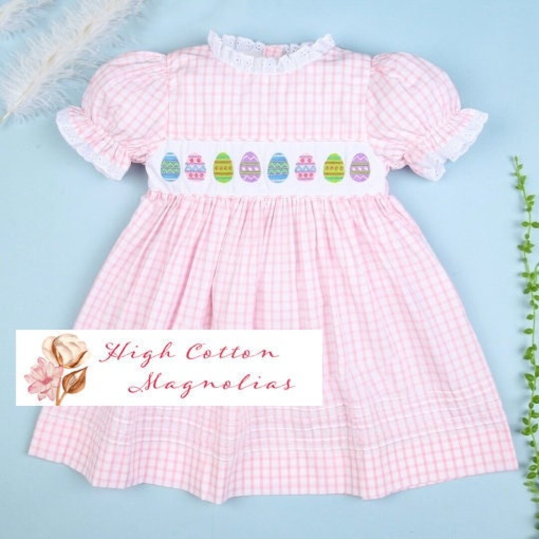 6T Handembroidered EASTER EGG DRESS Easter Outfit Toddler Outfit Baby