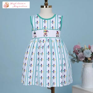 BOURBON STREET BABE Hand-Smocked Mardi Gras Bishop Dress | Mardi Gras Outfit | Toddler Outfit | Baby&#39;s First Mardi Gras