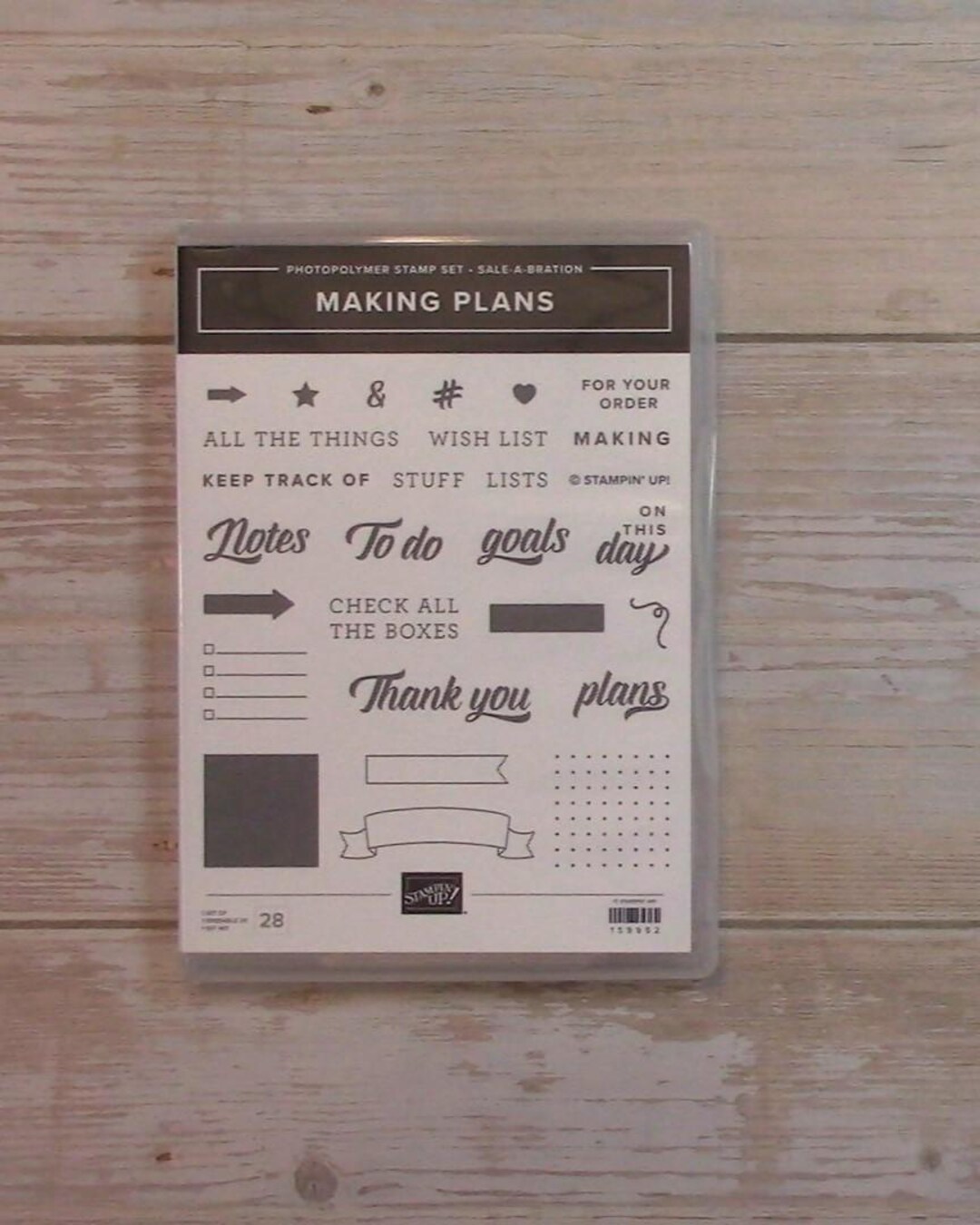 Stampin' Up! - Making Plans - Photopolymer Stamp Set - Etsy