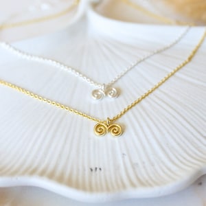 Hmong Necklace, Hmong Snail Motif Charm Necklace Hmong Motif Pendant, Gift for Her, Everyday Wear Minimalist Style