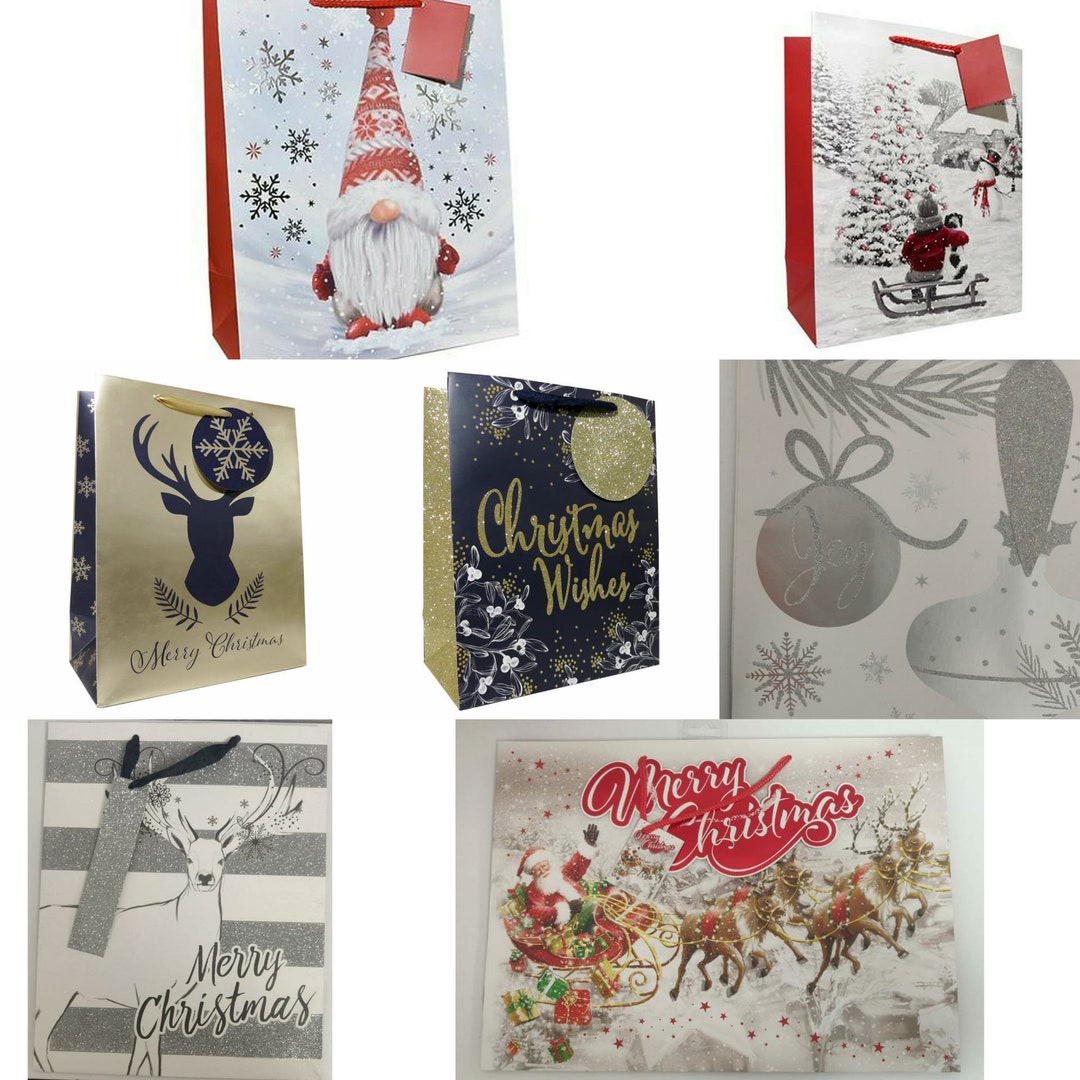 Christmas Gift Bags, Multi Sizes Multi Pack free Delivery on 15pounds
