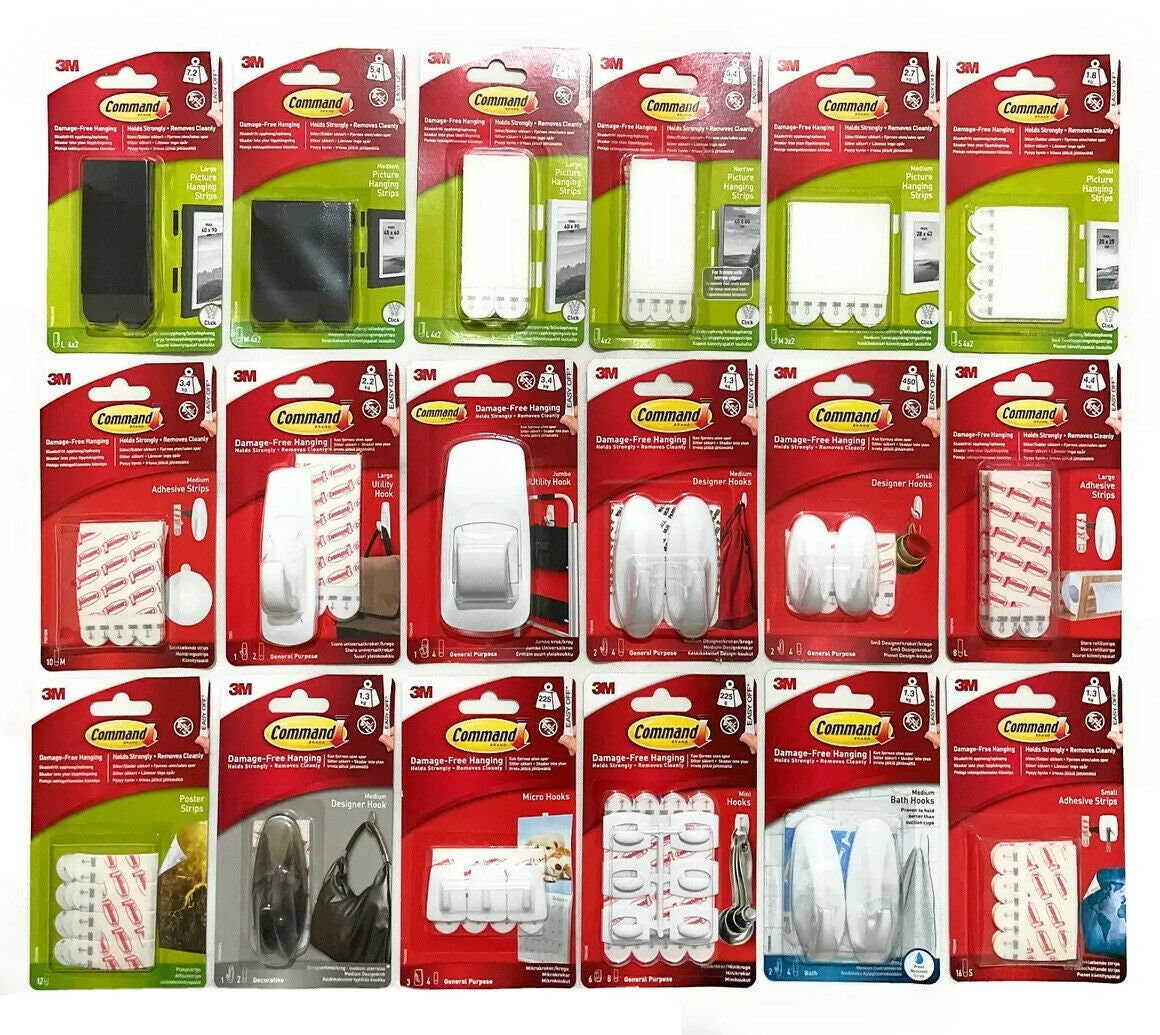 3M Command Adhesive Hooks and Hangers 