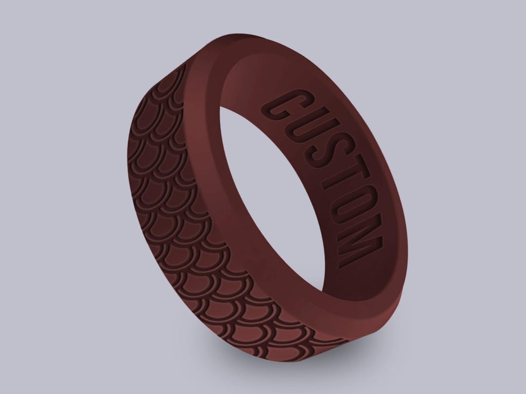 Wildfire Ring Koi Fish Scale Ring Personalized Silicone Beveled Ring ...