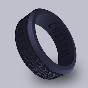 Wildfire Ring Topographic Map Personalized Silicone Beveled Ring