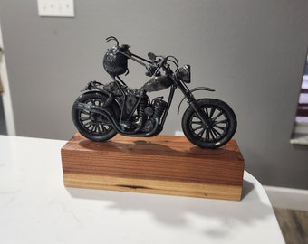 Vintage 1981 Greg Quayle Original Flea Quayle Metal Sculpture Flea on motorcycle