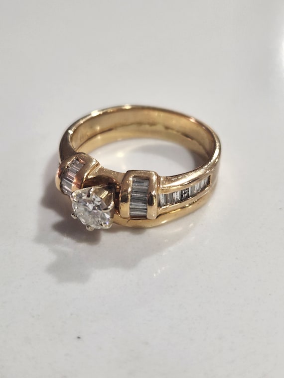Ladies 14 K gold engagement ring
