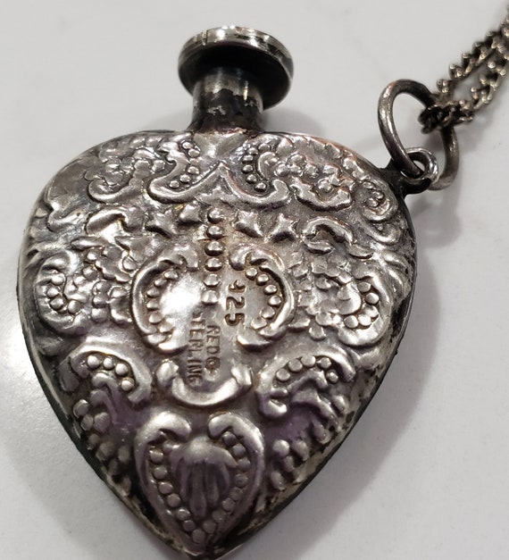 Antique Sterling Silver Victorian Heart Shaped Pen