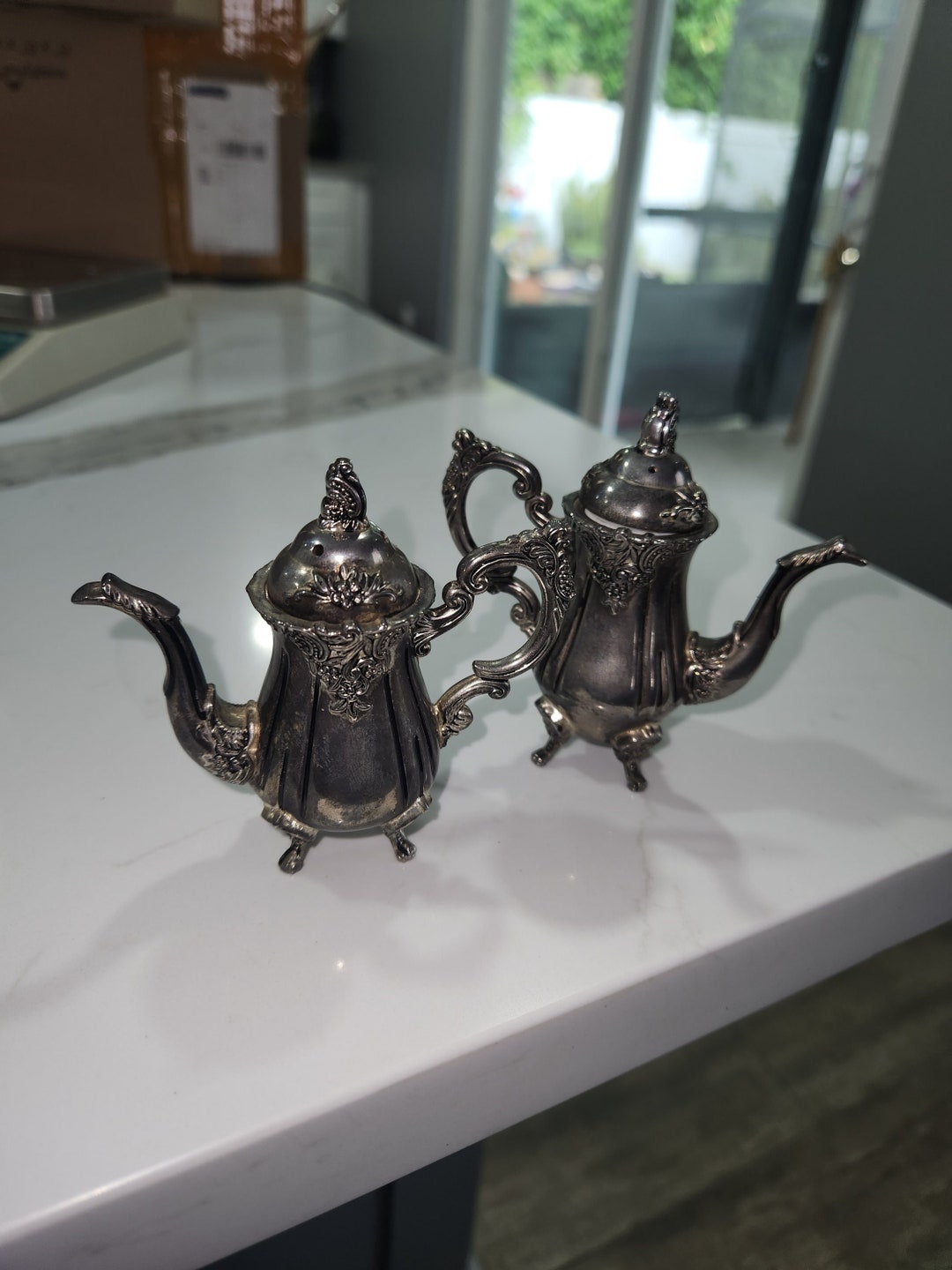 Vintage Godinger Salt and Pepper Tea Pots Etsy