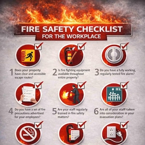 Fire Safety Checklist for the Workplace #safetyposter - Etsy