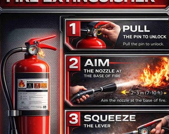 Fire Safety Poster With FREE Printable Race/pass ID Card/badge Design ...