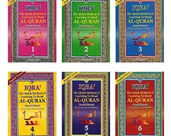 Iqra Reader Set, 2 Books Part 5 to 6, English Version, The Quick Method of Learning Al-Quran for Children and the beginners #alquran #iqra